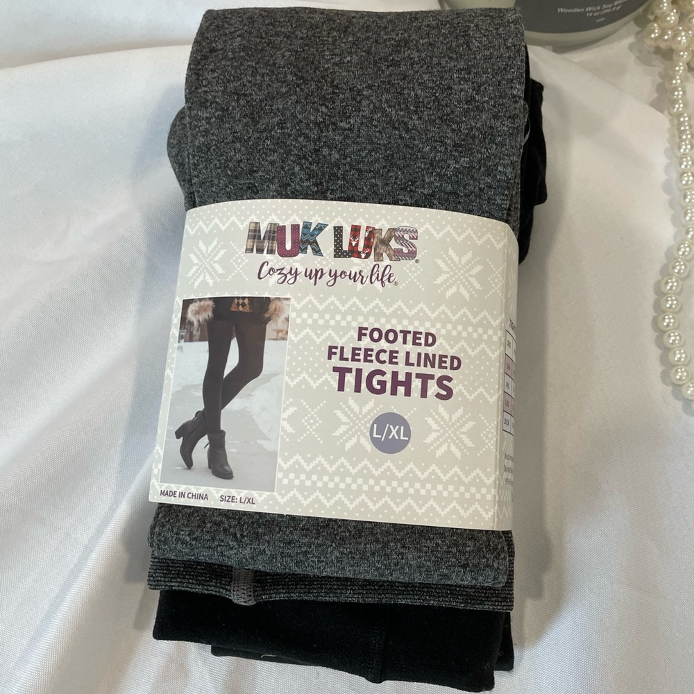 COPY - MUK LUKS FOOTED TIGHTS